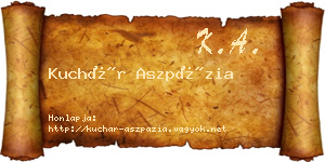 Kuchár Aszpázia névjegykártya